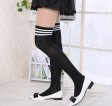 Hot Sale Sexy Striped Women Warm High Socks - Black