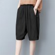 Women New Casual Loose Trendy Flax Shorts