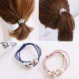 1 Pieces Pearl Hair Ties Multi Layer Hair Ring with Elastic - Black