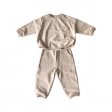 Long Sleeve Suit Boys Girls Tracksuit Solid Color Soft Outfits