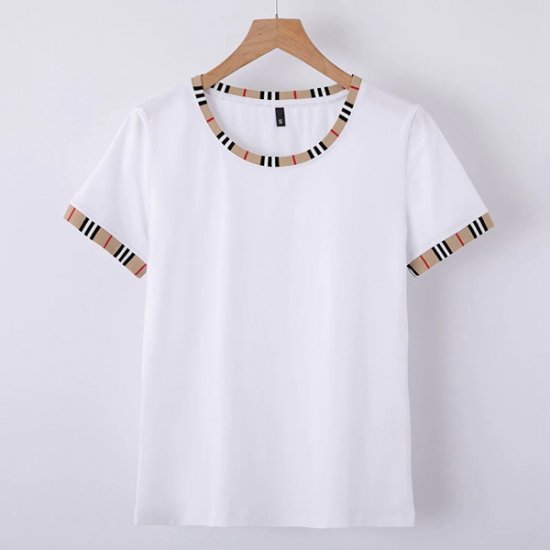 New Short Sleeve T-shirts Women O-Neck Cotton Slim Tops